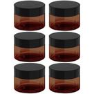 Frascos de cosméticos BallHull Amber Plastic 120 ml à prova de vazamentos, 6 unidades