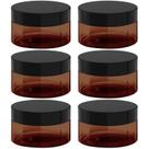 Frascos de cosméticos BallHull Amber Plastic 240 ml à prova de vazamentos, 6 unidades
