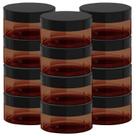 Frascos de cosméticos BallHull Amber Plastic 240 mL com tampa preta 12 unidades