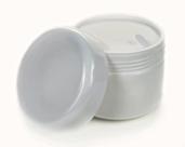 Frascos de cosméticos Vivaplex 120mL de plástico branco com forros internos