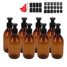 Frascos de loção com bomba de plástico zmybcpack, pacote com 8 unidades, 240 ml, âmbar Frascos de loção com bomba de plástico zmybcpack, pacote com 8 unidades, 240 ml, âmbar