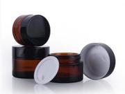 Frascos de maquiagem recarregáveis de vidro erioctry 50mL (pacote com 2)