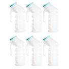 Frascos de mictório para homens MaxiCare 32 ml com tampa translúcida, pacote com 6