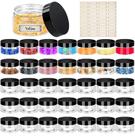 Frascos de plástico Hajoyful 60 ml com tampas 36 unidades transparentes de 2 onças