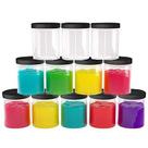 Frascos de plástico Healthy Packers 180 ml com tampas (pacote com 12) - Transparentes