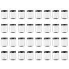 Frascos de plástico Novelinks 240 ml com tampas pretas sem BPA (pacote com 32)