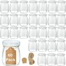 Frascos de pudim de vidro ihomecooker Mini 100 ml/3,4 onças, pacote com 60 tampas