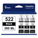 Frascos de recarga de tinta TOAIEPO Black 522 para impressoras Eco ET