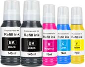 Frascos de Reposição de Tinta EaseFusion Epson 502 Kit com 5 CMYK Frascos de Reposição de Tinta EaseFusion Epson 502 Kit com 5 CMYK