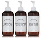 Frascos de shampoo e condicionador Artanis Home 480 ml, pacote com 3