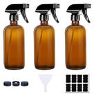 Frascos de spray PrettyCare Amber Glass 240 ml (pacote com 3)
