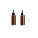 Frascos de spray SHUILING Amber Plastic 50 mL (pacote com 2) com funil