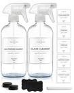 Frascos de spray Vine Creations Glass 500 mL, pacote com 2 rótulos Frascos de spray Vine Creations Glass 500 mL, pacote com 2 rótulos