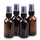 Frascos de spray Wedama Mini Amber Glass 60 mL (2 onças) (pacote com 4)