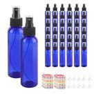 Frascos de spray YEUIKERR 120mL de plástico azul com funis e rótulos