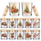 Frascos de vela de vidro de Natal vintage Ziliny, 10 unidades, 210 ml Frascos de vela de vidro de Natal vintage Ziliny, 10 unidades, 210 ml