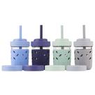 Frascos de Vidro 240ml Cup Elk and Friends com Canudo de Silicone