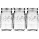 Frascos de vidro Ball Wide Mouth 32 onças/946 ml (pacote com 3)