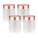 Frascos de vidro Cositina 100mL (pacote com 4) com tampas rosa-douradas