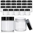 Frascos de vidro Encheng 4 ml redondos transparentes com forros e tampas, pacote com 12