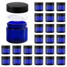 Frascos de vidro Hoa Kinh 2 onças/60 ml azuis, pacote com 24 unidades com tampas e forros Frascos de vidro Hoa Kinh 2 onças/60 ml azuis, pacote com 24 unidades com tampas e forros