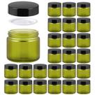 Frascos de vidro HOA Kinh 2 onças/60 ml verdes foscos com tampas, pacote com 24 Frascos de vidro HOA Kinh 2 onças/60 ml verdes foscos com tampas, pacote com 24