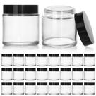 Frascos de vidro KEYWING 120 mL (4 onças) com tampa preta, pacote com 24 Frascos de vidro KEYWING 120 mL (4 onças) com tampa preta, pacote com 24