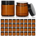 Frascos de vidro KEYWING 120 ml com tampas pretas, pacote com 36 unidades, âmbar de 4 onças Frascos de vidro KEYWING 120 ml com tampas pretas, pacote com 36 unidades, âmbar de 4 onças