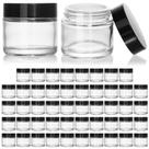 Frascos de vidro KEYWING 60mL com tampas pretas, pacote com 48 para cosméticos
