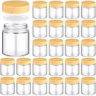 Frascos de vidro Norme 120 ml/4 onças com tampas, 24 unidades reutilizáveis