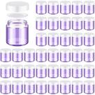 Frascos de vidro Norme 120 ml/4 onças com tampas à prova de vazamentos, 48 unidades, roxo claro Frascos de vidro Norme 120 ml/4 onças com tampas à prova de vazamentos, 48 unidades, roxo claro