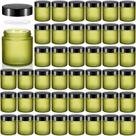 Frascos de vidro Norme 120 ml/4 onças com tampas à prova de vazamentos 48 unidades verde ervilha