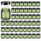 Frascos de vidro Norme 120 ml/4 onças com tampas à prova de vazamentos verde oliva x48