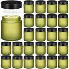 Frascos de vidro Norme 4 onças/120 ml com tampas à prova de vazamentos 36 unidades de verde ervilha
