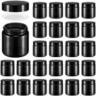 Frascos de vidro Norme 4 onças/120 ml com tampas à prova de vazamentos, redondos, 24 unidades