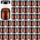Frascos de vidro Norme 4 onças/120 ml com tampas à prova de vazamentos, redondos, 36 unidades