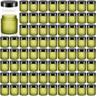 Frascos de vidro Norme 4 onças/120 ml com tampas à prova de vazamentos, redondos, 96 unidades Frascos de vidro Norme 4 onças/120 ml com tampas à prova de vazamentos, redondos, 96 unidades
