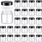 Frascos de vidro Norme de 4 onças/120 ml com tampas à prova de vazamentos, conjunto de 24 unidades