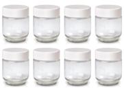 Frascos de vidro para fabricante de iogurte Euro Cuisine, conjunto de 8