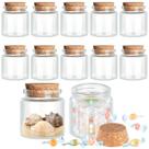 Frascos de vidro Patelai, pacote com 12 mini frascos de poções de 50 ml com cortiça