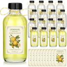Frascos de vidro Suclain, kit com 16 unidades, 120 ml, com tampas e etiquetas Frascos de vidro Suclain, kit com 16 unidades, 120 ml, com tampas e etiquetas
