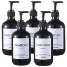Frascos dispensadores de shampoo Mithrgrous 500 ml (pacote com 5) pretos