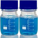 Frascos redondos de vidro para armazenamento de mídia Karter Scientific 100mL