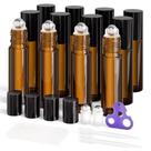 Frascos rolantes de óleo essencial ULG, 10 ml, vidro âmbar, pacote x12