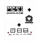 Frase ''Aqui Tem Deus'' Porta-Chaves ''Cantinho do Café''
