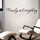 Frase de Parede Estilo Escandinavo Family Is Everything 60