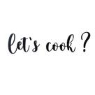 Frase Let's Cook - Adorno De Parede, Cozinha