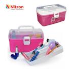 Frasqueira com bandeja 2,8l rosa nitron