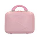 Frasqueira Maleta Viagem de Mão Nécessaire Abs Reforçada Rosa 3D