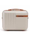 Frasqueira Viagem Polo King ABS Com Alça Compacta Necessaire Cor:Champanhe